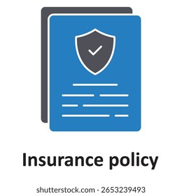 Insurance policy :Vector Icon which can easily modify or edit