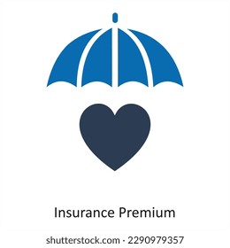 Concepto de icono de seguro Premium y plan