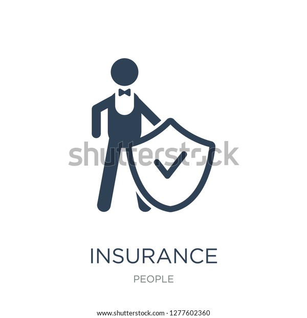 insurance protection icon vector on\
white background, insurance protection trendy filled icons from\
People collection, insurance protection vector\
illustration