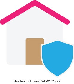 Insurance Protection Safety Icon Vector Flat Illustration