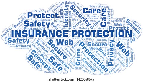 Insurance Protection word cloud. Wordcloud made with text only.