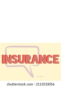 INSURANCE quote in vector with modern YELLOW  background illustration.Cute inspirational quote.fashion illustration design t-shirts prints.