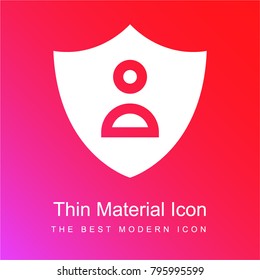 Insurance red and pink gradient material white icon minimal design