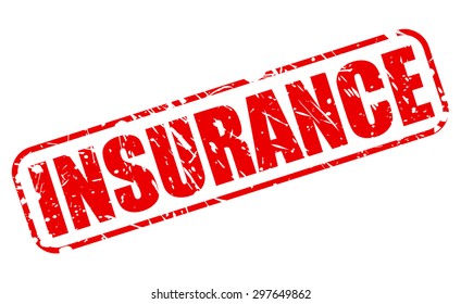 Insurance red stanp text on white