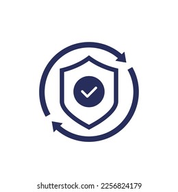 insurance renewal icon on white