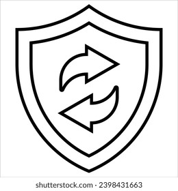 Insurance Renewal, Insurances line icon, sign, symbol