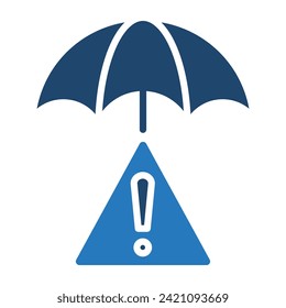 Insurance Risk icon line vector illustration