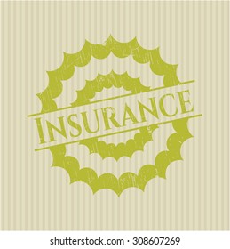 Insurance rubber grunge stamp