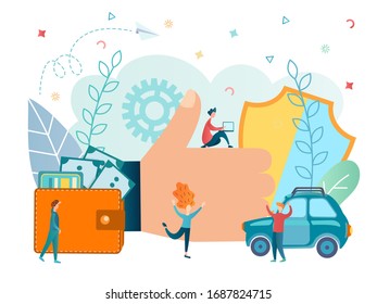 insurance and safe deal concept vector illustration