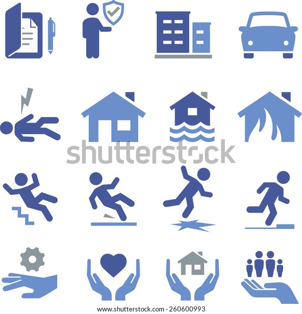 Insurance and safety icon\
set