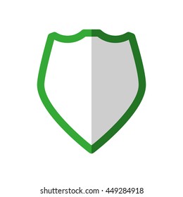 Insurance and Security concept represented by shield icon. isolated and flat illustration 