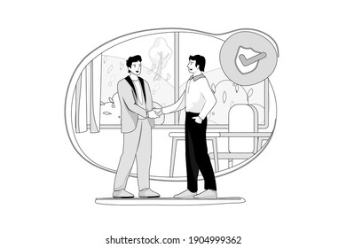 Insurance Service Illustration concept. Flat illustration isolated on white background.