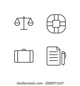 Versicherungsset-Symbol, einzelne Versicherungs-Set-Symbol, Vektorgrafik