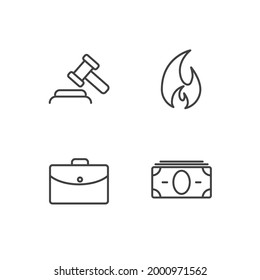 icono de conjunto de seguros, icono de signo de conjunto de seguros aislado, ilustración vectorial