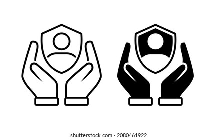 Insurance shield. Protection shield icon. Illustration vector