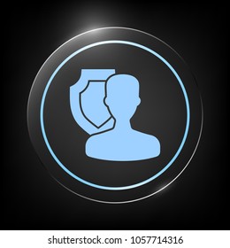 Insurance shield with user icon