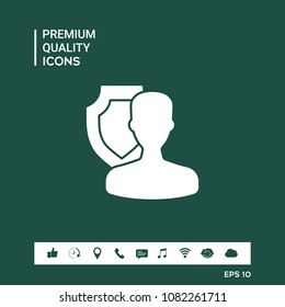 Insurance shield with user icon