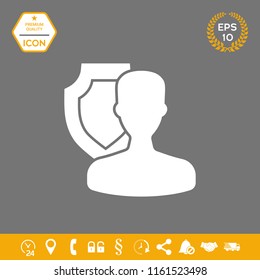 Insurance shield with user icon