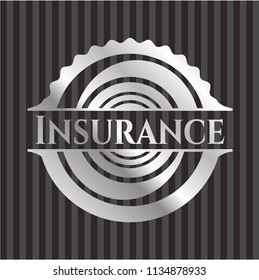 Insurance silver badge or emblem