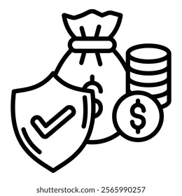 Insurance Simple Vector Icon Collection