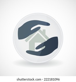 Insurance sphere icon for companies stamp or badge design