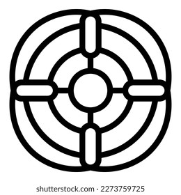 Insurance target icon outline vector. Patient health. Care service