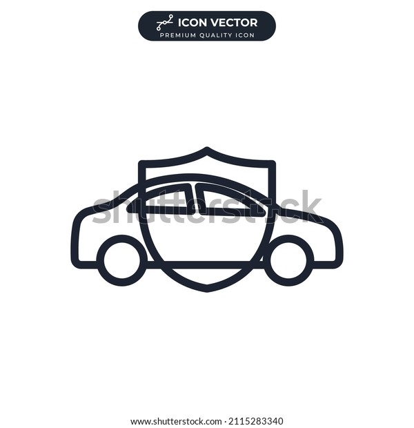 Insurance\
transportation icon symbol template for graphic and web design\
collection logo vector\
illustration