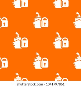 Insurance travel pattern vector orange for any web design best