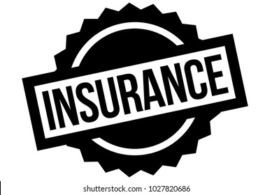 Insurance typographic stamp. Typographic sign, badge or logo