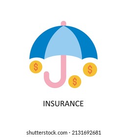 Insurance Vector Flat Icon Design illustration. Fintech Symbol on White background EPS 10 File