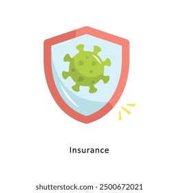 Insurance Vector Flat Icon Design illustration Symbol on White background EPS 10 File
