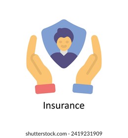 Insurance  vector Flat icon style illustration. EPS 10 File