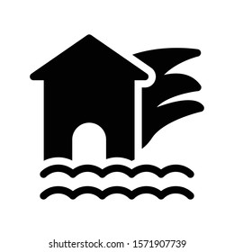 insurance vector glyph flat icon 