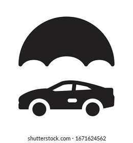 insurance vector glyph flat icon 
