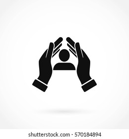insurance vector icon, flat design best vector icon