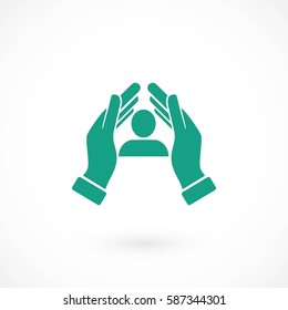 insurance vector icon, flat design best vector icon