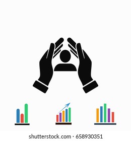 insurance vector icon, flat design best vector icon
