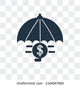 Insurance vector icon isolated on transparent background, Insurance logo concept