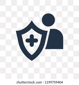 Insurance vector icon isolated on transparent background, Insurance transparency concept can be used web and mobile