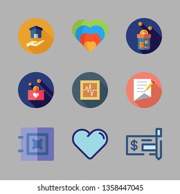 insurance vector icon set