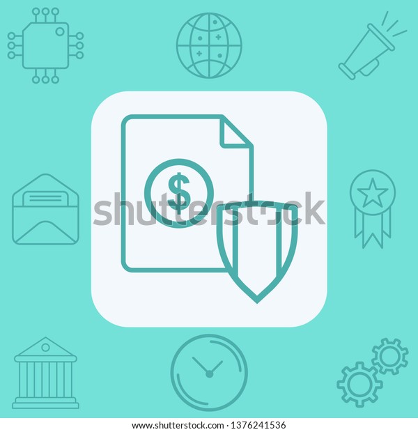 Insurance vector icon sign
symbol