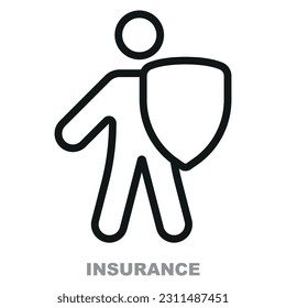 The Insurance vector icon symbolizes security and protection, providing peace of mind against potential risks.