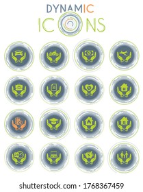 insurance vector icons on white background with dynamic lines for animation for web and user interface design