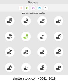 Insurance vector icons for web sites and user interface