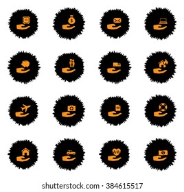 Insurance vector icons for web sites and user interface