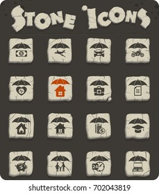 insurance vector icons for web and user interface design