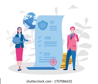 Insurance. Vector illustration 