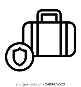 Diseño de iconos de línea de Vector de seguros
