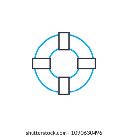 Insurance vector thin line stroke icon. Insurance outline illustration, linear sign, symbol concept.