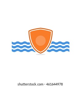 Insurance water icon, vector illustrator